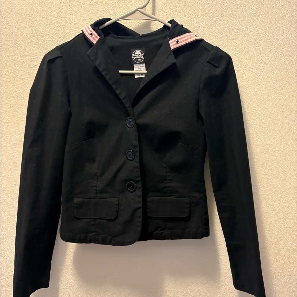 EC Star Black Blazer Jacket Pink Accents Killstar Rockabilly ModCloth HellBunny